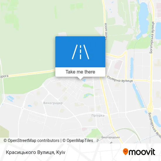 Карта Красицького Вулиця