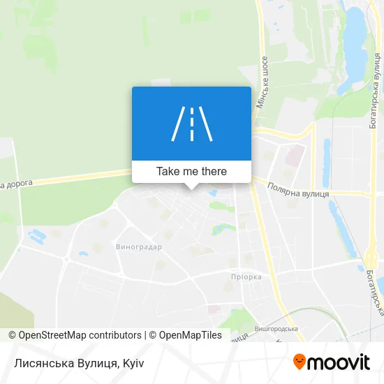 Карта Лисянська Вулиця