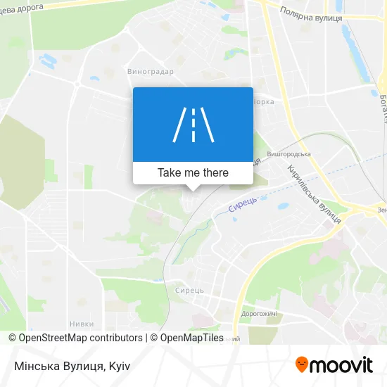 Карта Мінська Вулиця