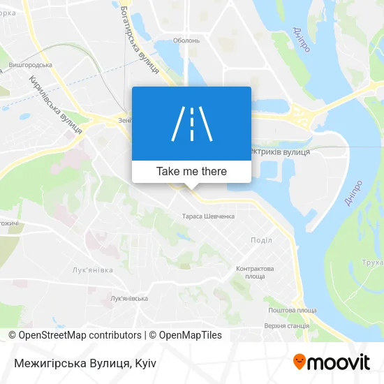 Карта Межигірська Вулиця