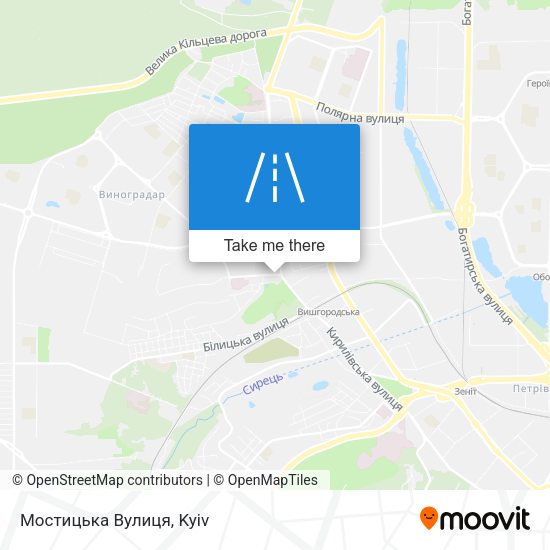 Мостицька Вулиця map