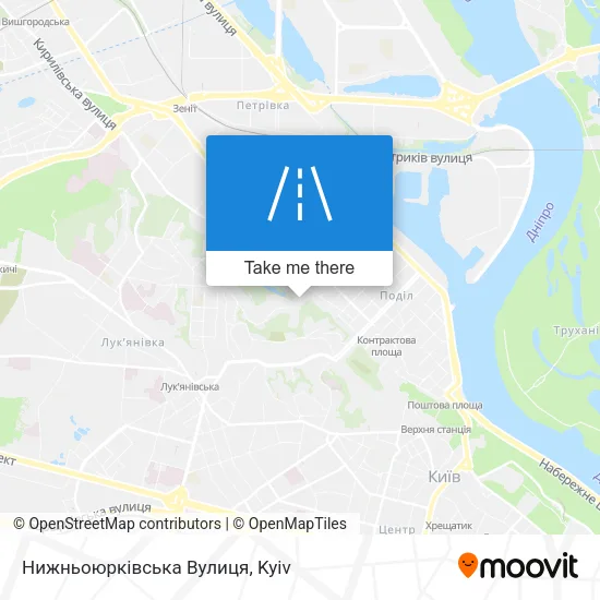 Карта Нижньоюрківська Вулиця