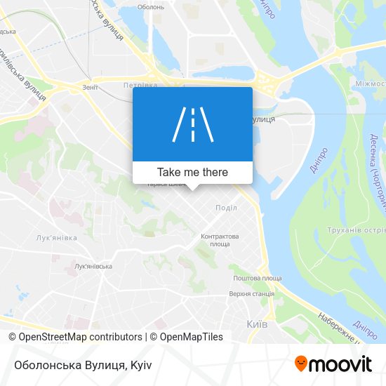 Оболонська Вулиця map