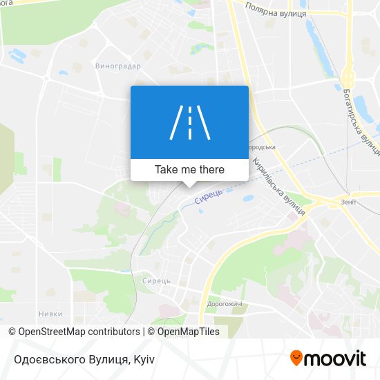 Одоєвського Вулиця map