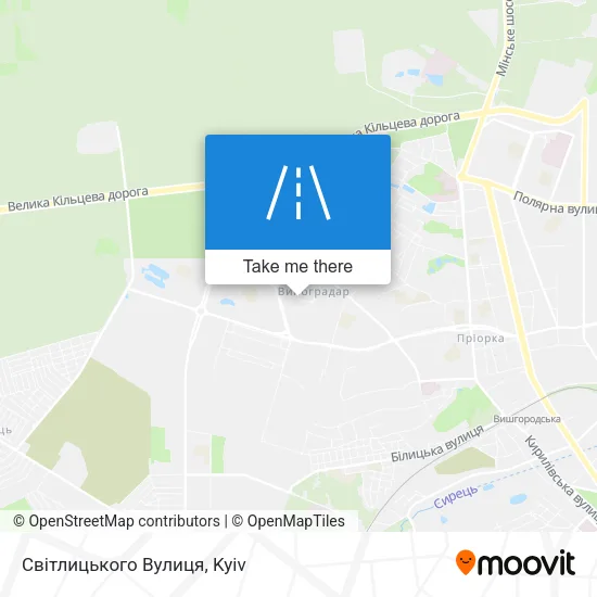 Карта Світлицького Вулиця
