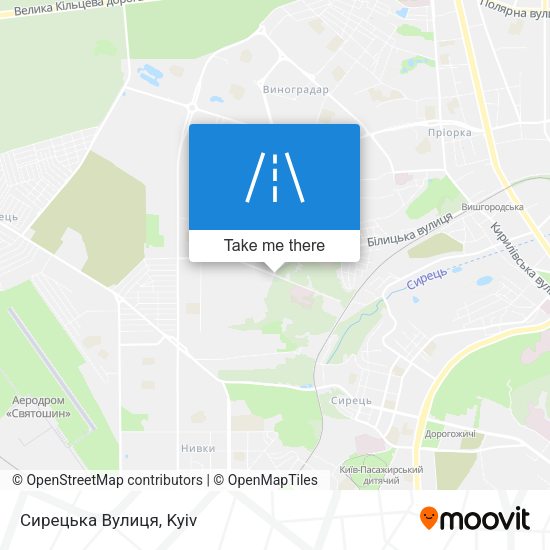 Сирецька Вулиця map