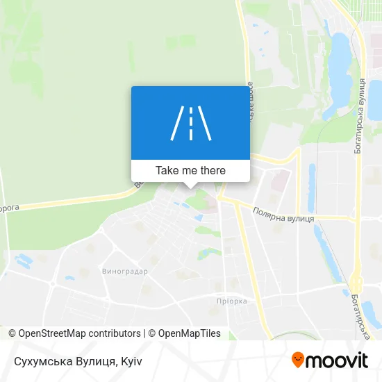 Карта Сухумська Вулиця
