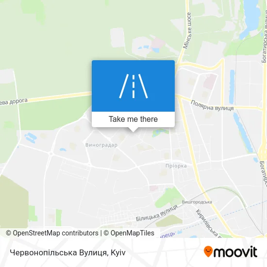 Карта Червонопільська Вулиця