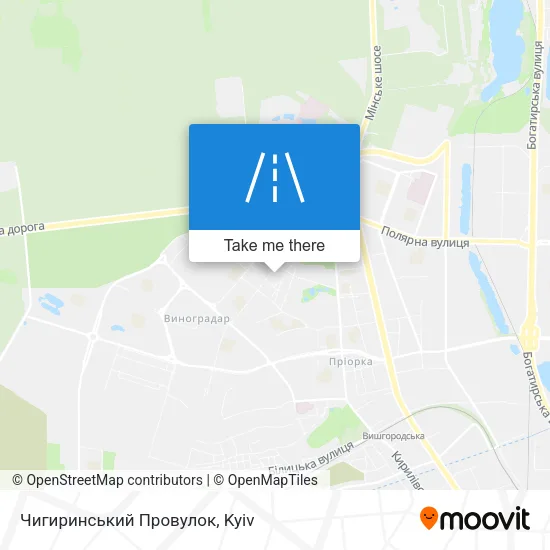 Карта Чигиринський Провулок