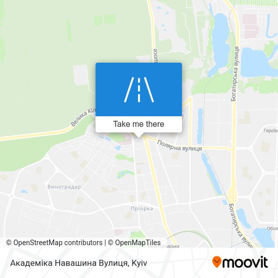 Академіка Навашина Вулиця map