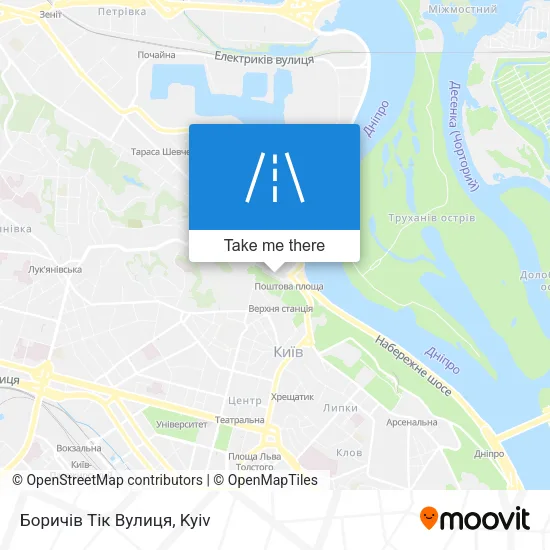 Карта Боричів Тік Вулиця