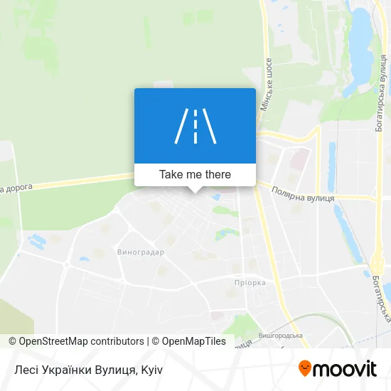 Карта Лесі Українки Вулиця