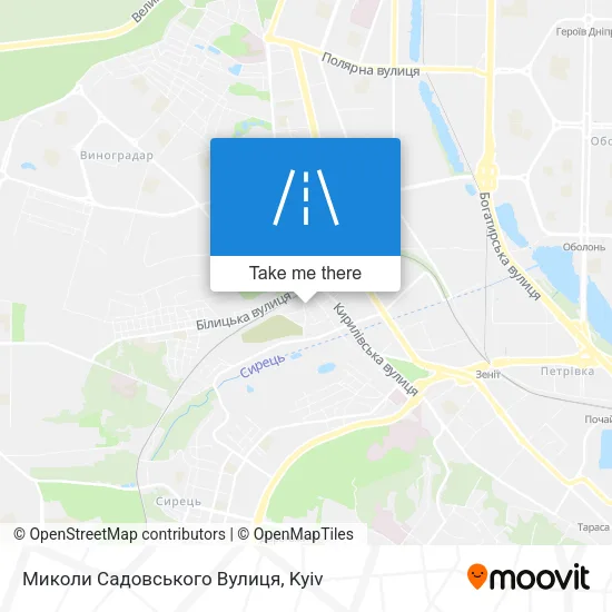 Карта Миколи Садовського Вулиця