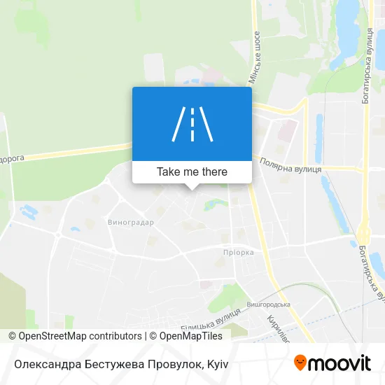 Карта Олександра Бестужева Провулок