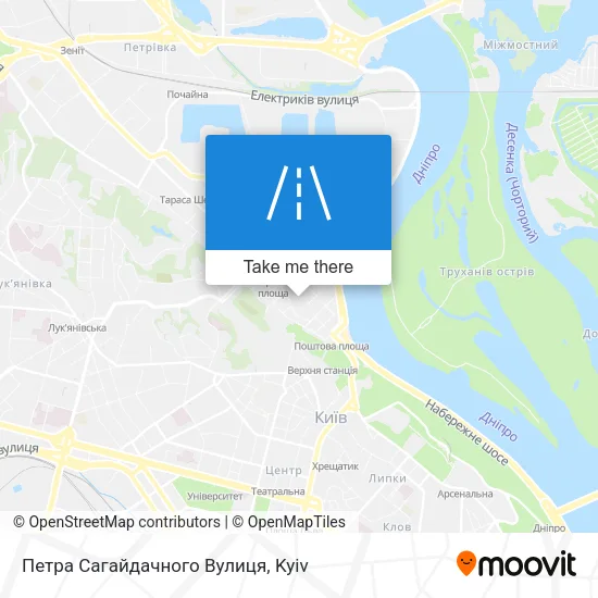 Карта Петра Сагайдачного Вулиця