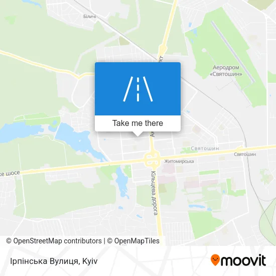 Карта Ірпінська Вулиця