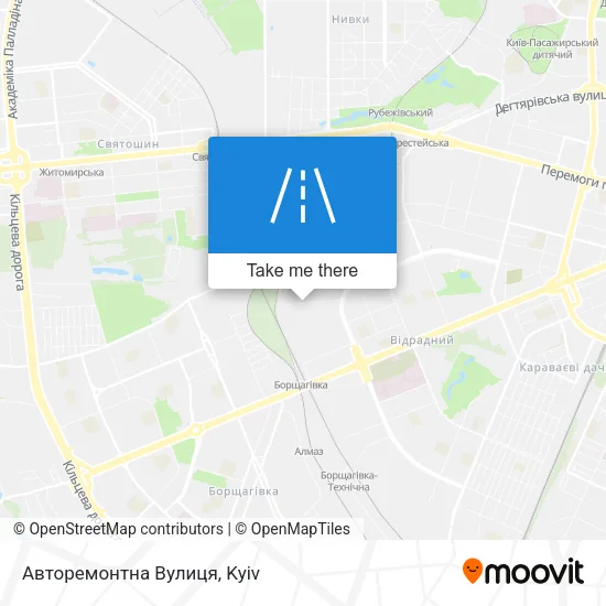 Карта Авторемонтна Вулиця