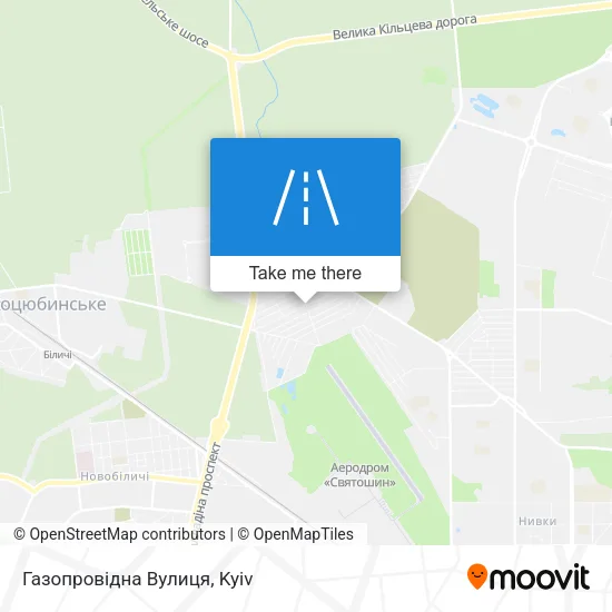 Карта Газопровідна Вулиця