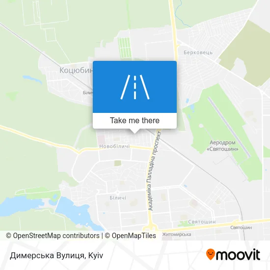 Карта Димерська Вулиця
