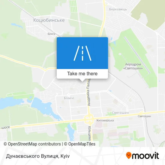 Карта Дунаєвського Вулиця
