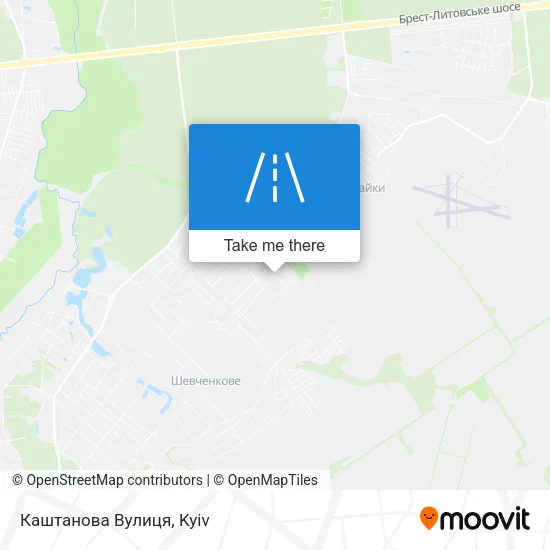 Карта Каштанова Вулиця
