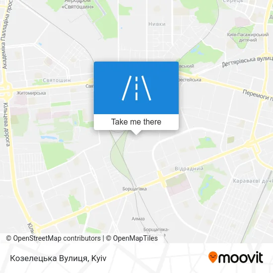 Карта Козелецька Вулиця