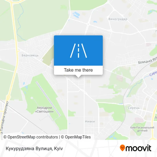 Карта Кукурудзяна Вулиця