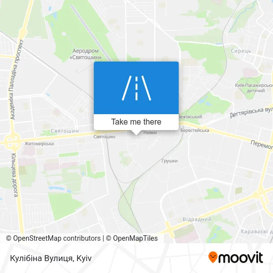 Карта Кулібіна Вулиця