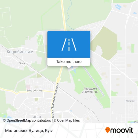 Малинська Вулиця map