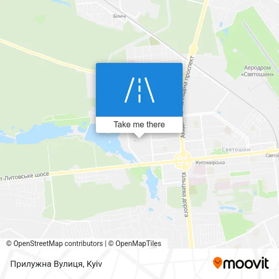Карта Прилужна Вулиця