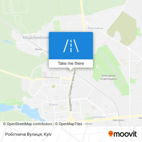 Карта Робітнича Вулиця