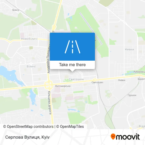 Карта Серпова Вулиця