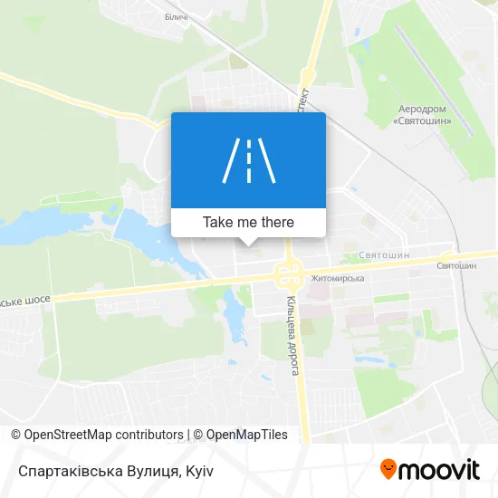 Карта Спартаківська Вулиця