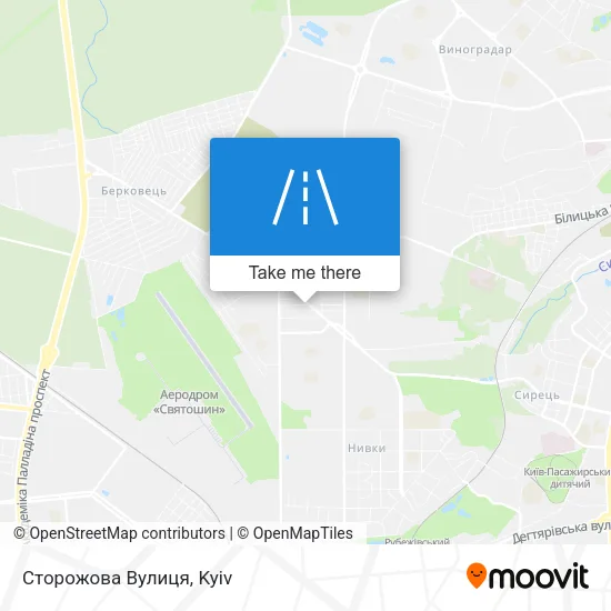Карта Сторожова Вулиця