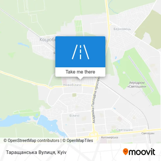 Карта Таращанська Вулиця
