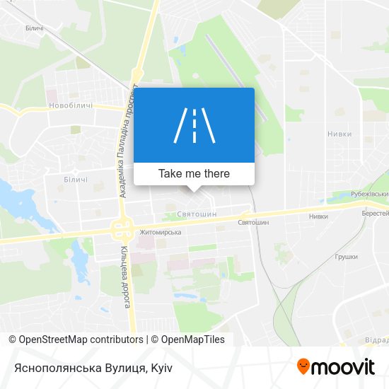 Яснополянська Вулиця map