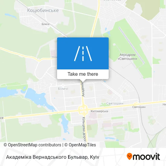 Карта Академіка Вернадського Бульвар