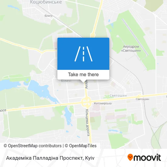Карта Академіка Палладіна Проспект