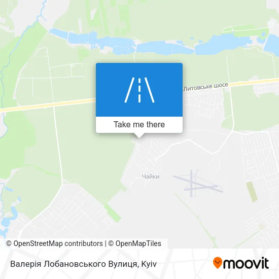 Карта Валерія Лобановського Вулиця