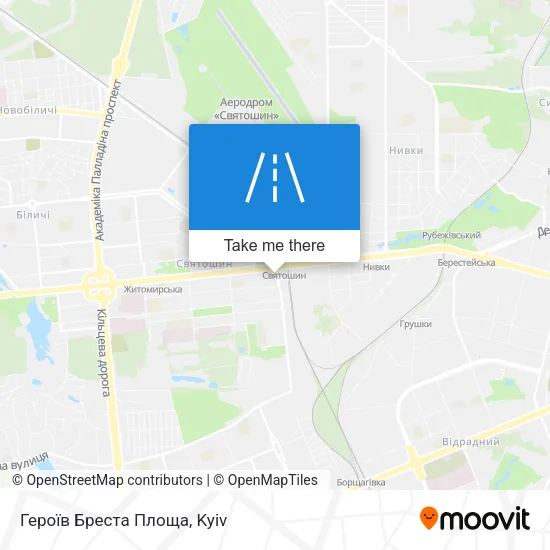 Карта Героїв Бреста Площа