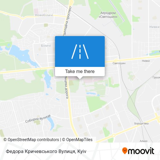 Федора Кричевського Вулиця map