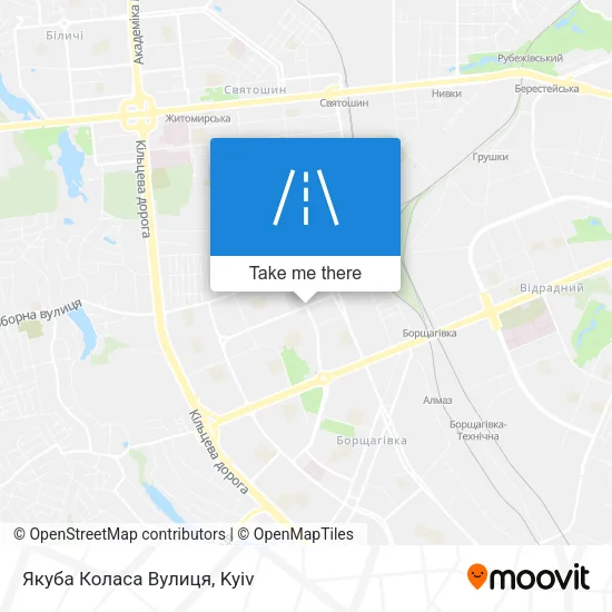 Карта Якуба Коласа Вулиця