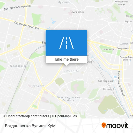 Карта Богданівська Вулиця