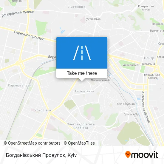 Карта Богданівський Провулок