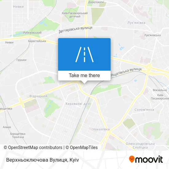 Карта Верхньоключова Вулиця