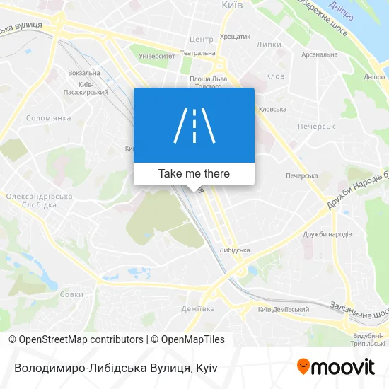 Карта Володимиро-Либідська Вулиця