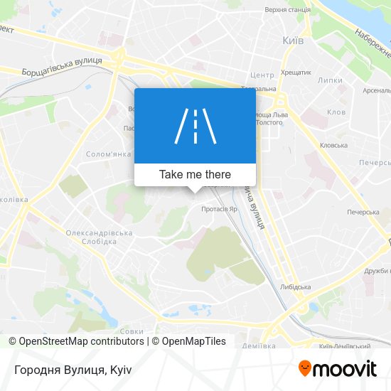 Городня Вулиця map