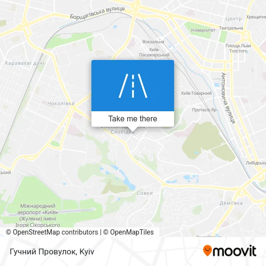 Карта Гучний Провулок