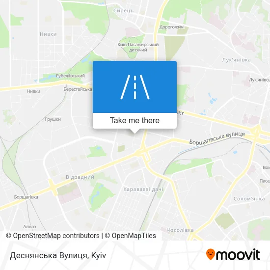 Карта Деснянська Вулиця