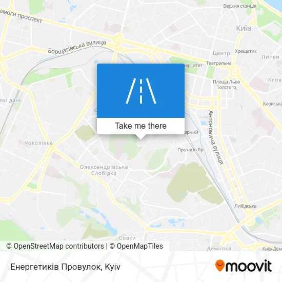 Карта Енергетиків Провулок
